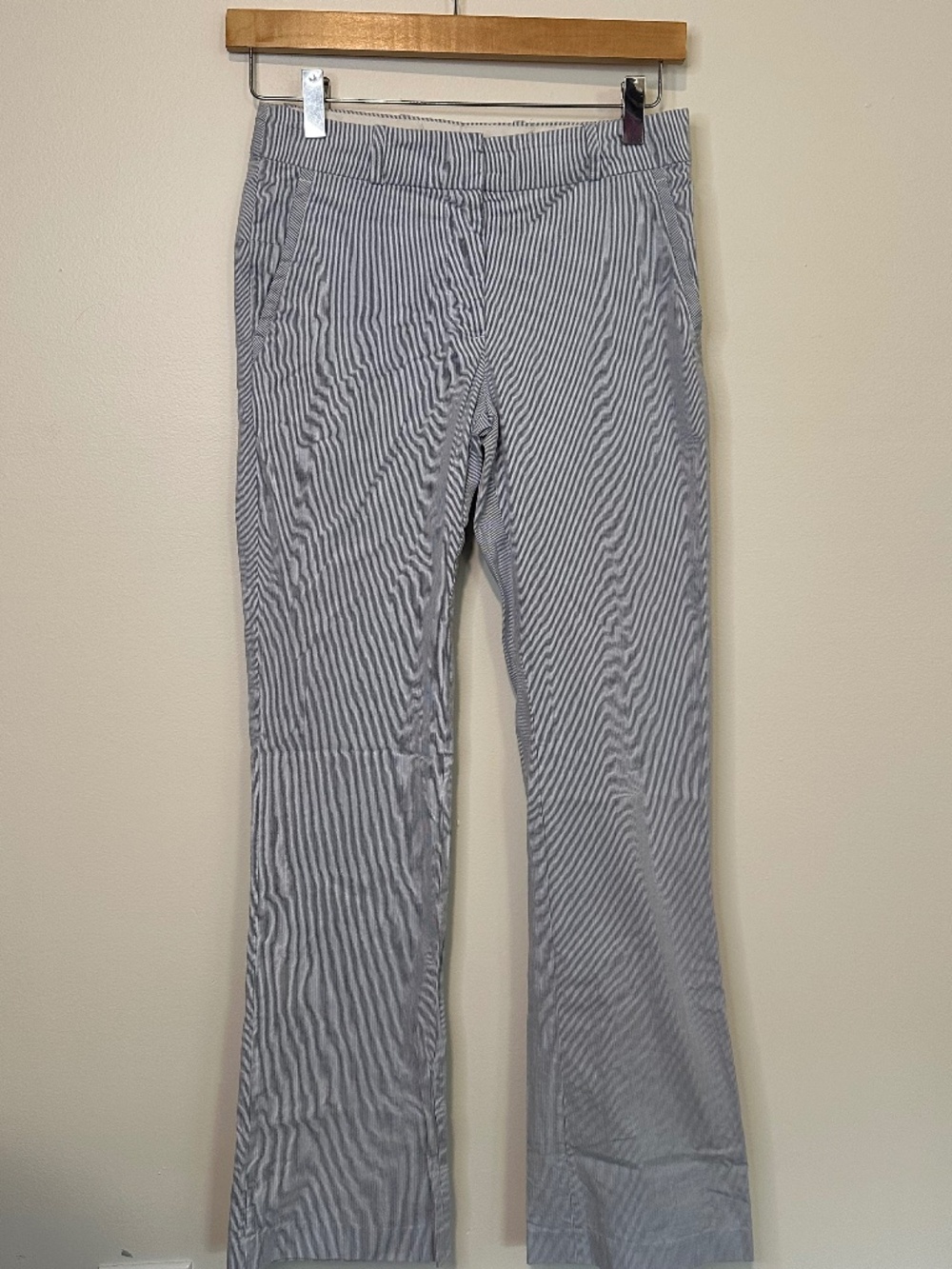 H&M Blue and White Pinstripe Pants Size 2